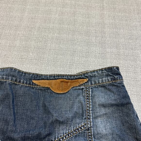 Vintage BCBG Maxazria Jean Mini Skirt 28 Blue Denim Y2K - Picture 9 of 11